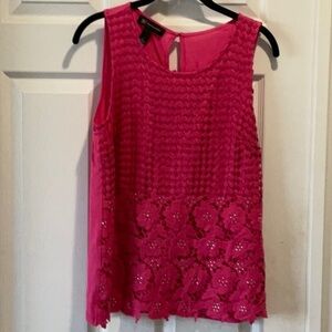 INC International Concepts Pink Lace Tank – Size L